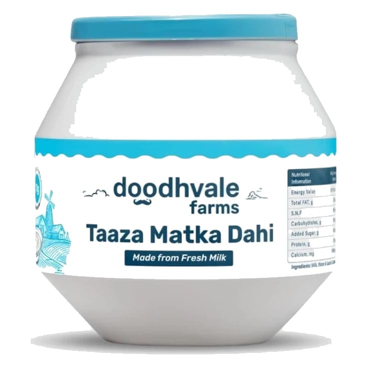 Doodhvale Farms Taaza Matka Cup Curd pack, front view