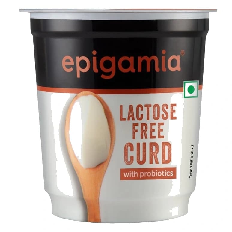 Epigamia Lactose Free Cup Curd pack, front view