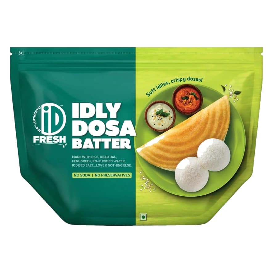 iD Fresh Idli & Dosa Batter pack, front view