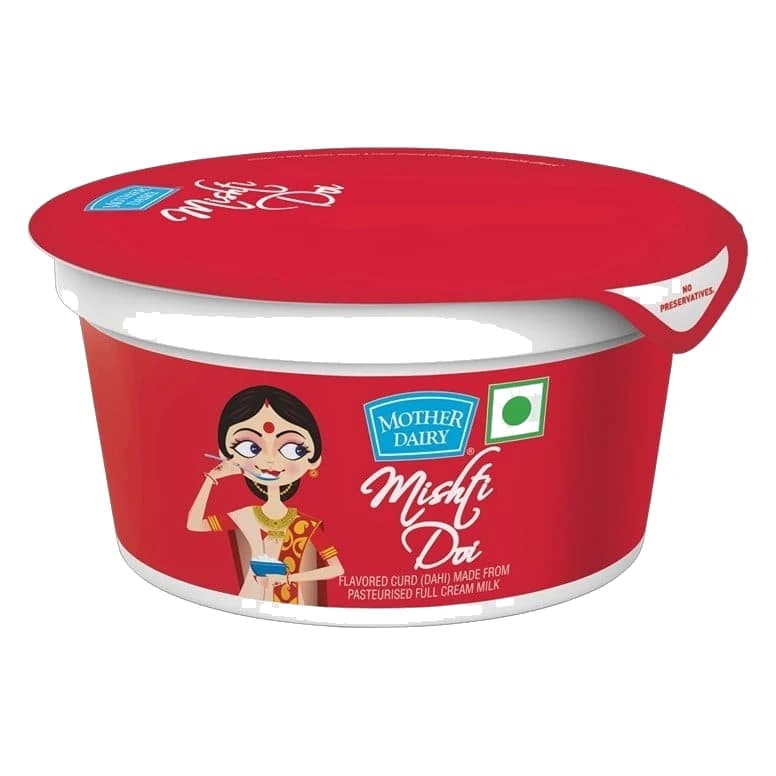 Mother Dairy Mishti Doi pack, front view