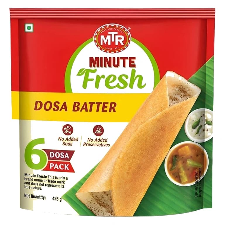 MTR Minute Fresh Dosa Batter pack, front view