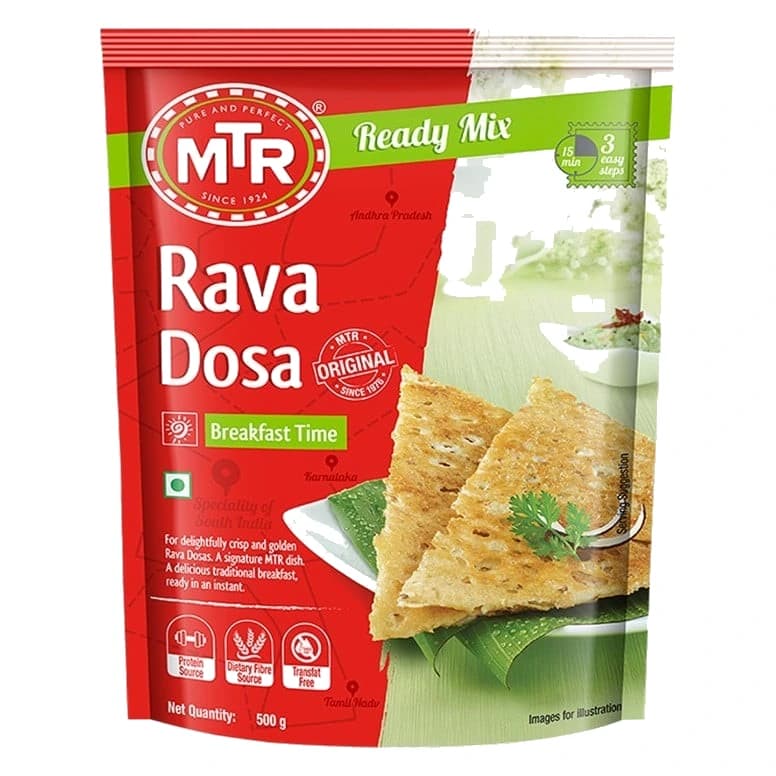 MTR Rava Dosa Breakfast Mix pack, front view