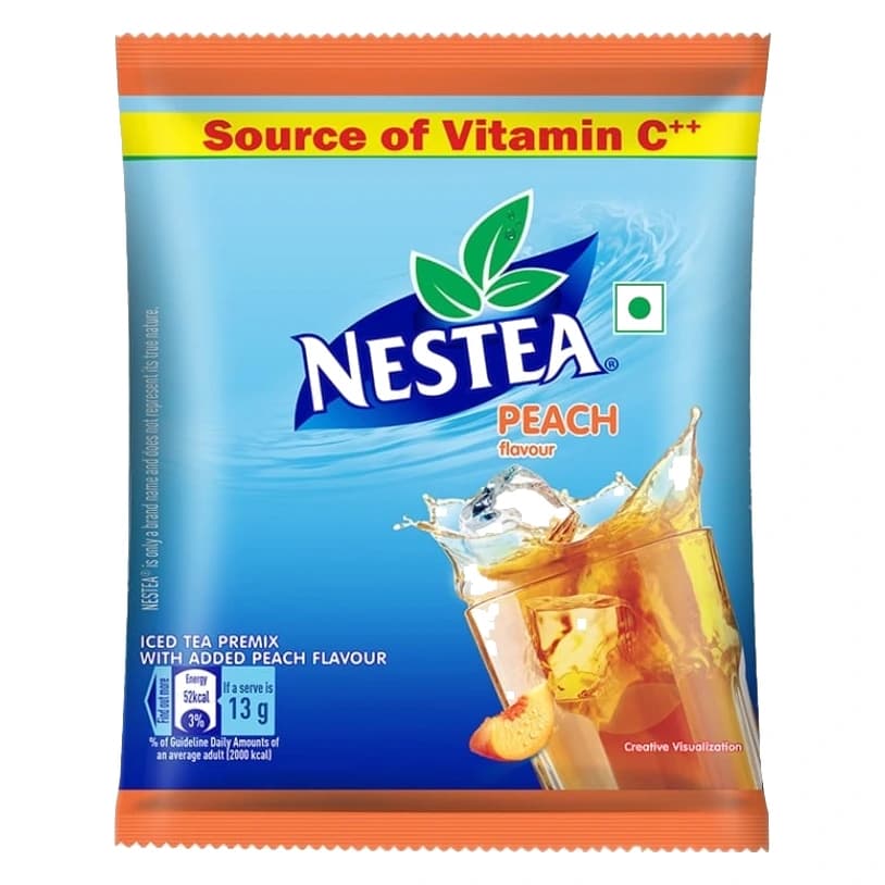 Nestea Ice Tea Premix Peach Flavour pack, front view