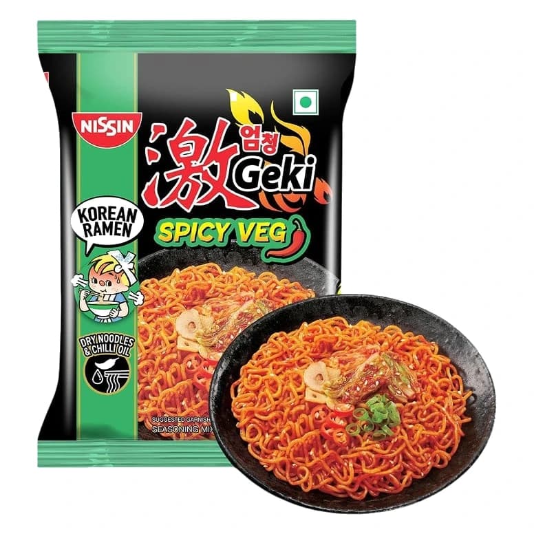 Nissin Geki Spicy Veg Korean Ramen pack
