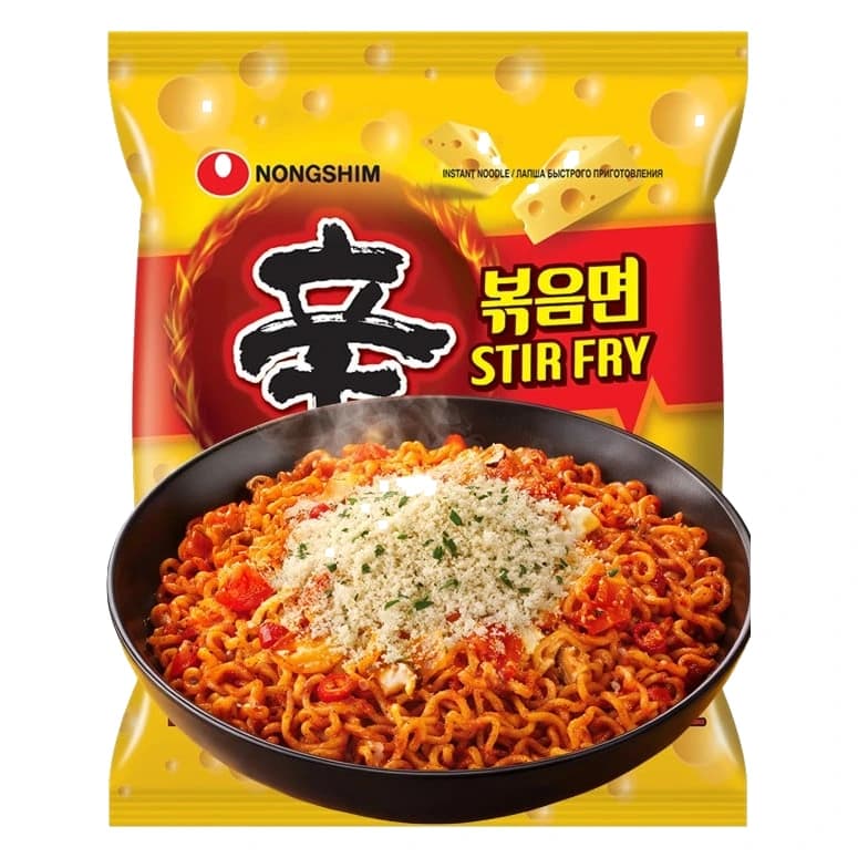 Nongshim Stir Fry Shin Ramyun with Cheese pack