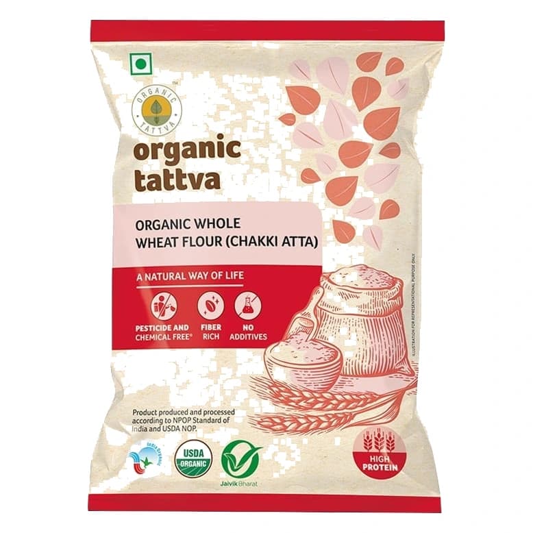 Organic Tattva Wheat Organic Atta bag