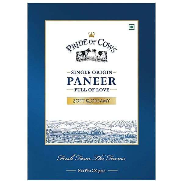 Pride of Cows Paneer pack, front view