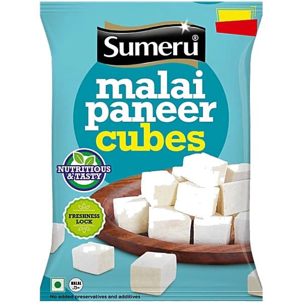 Sumeru Malai Paneer Cubes pack, front view