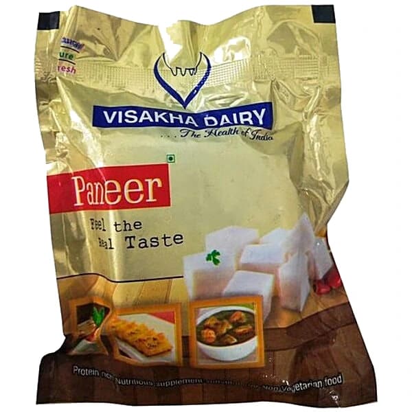 Visakha Dairy Paneer pack, front view